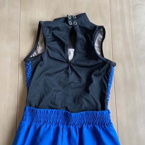 Weissman Girl's Hip-Hop Sequin Dance One Piece Costume Jumpsuit, Blue - Size IC - Picture 6 of 8